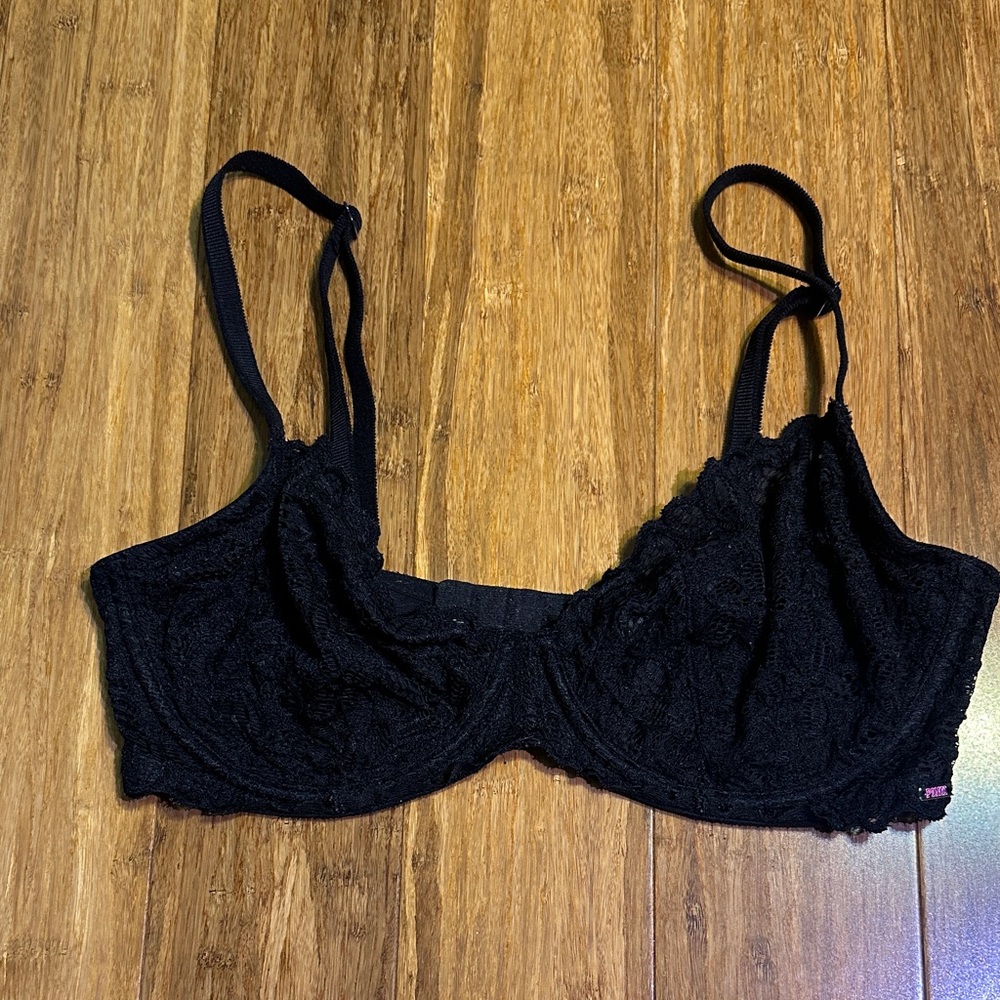 PINK Victoria's Secret Black Lace Bra